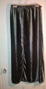 Loose change velour long skirt XL